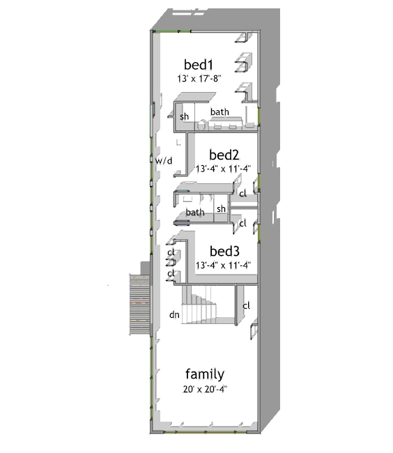 plano planta alta casa de 2 pisos y 4 habitaciones plano planta alta casa de 2 pisos y 4 habitaciones